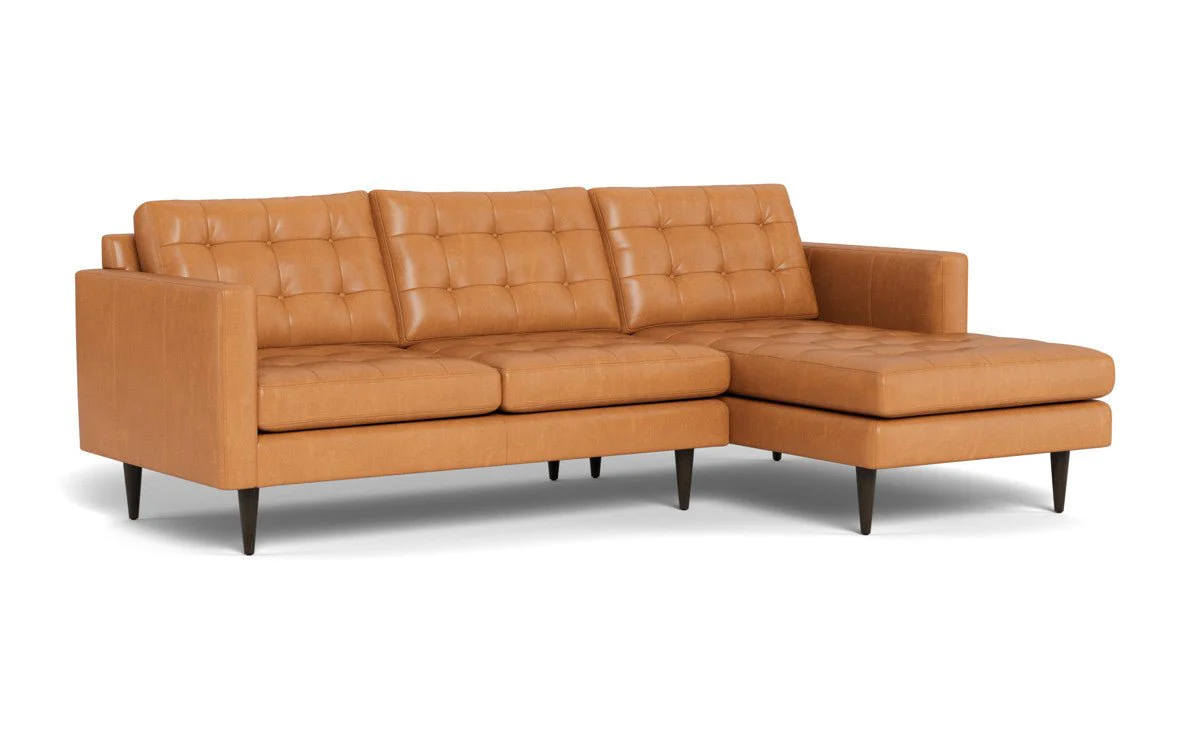 Wallace 98" Leather Right Chaise Sectional - Image 18