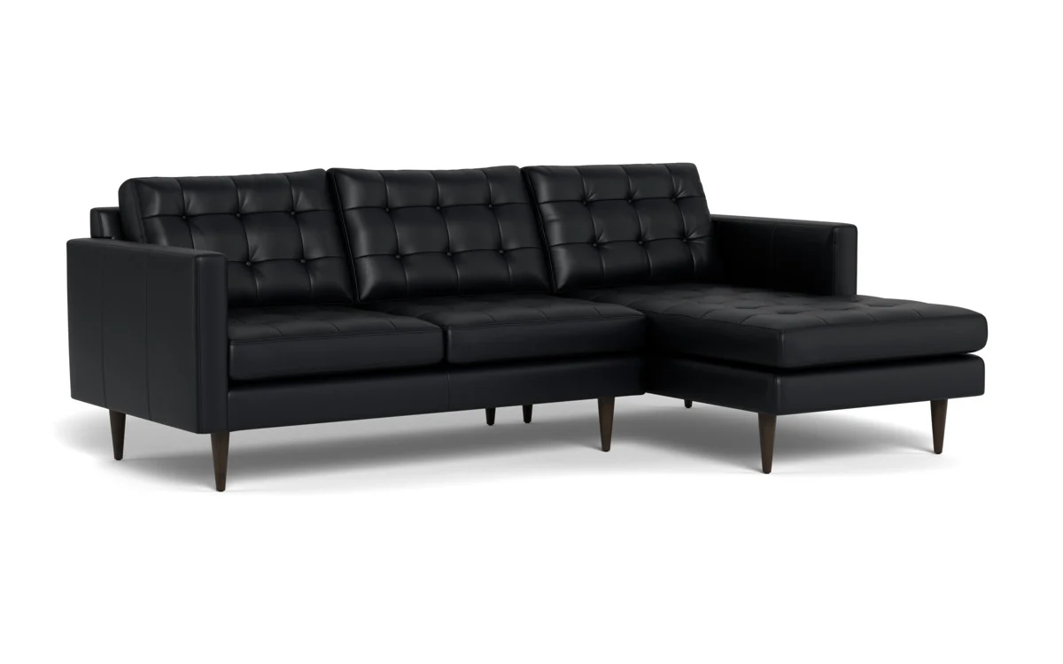 Wallace 98" Leather Right Chaise Sectional - Image 21