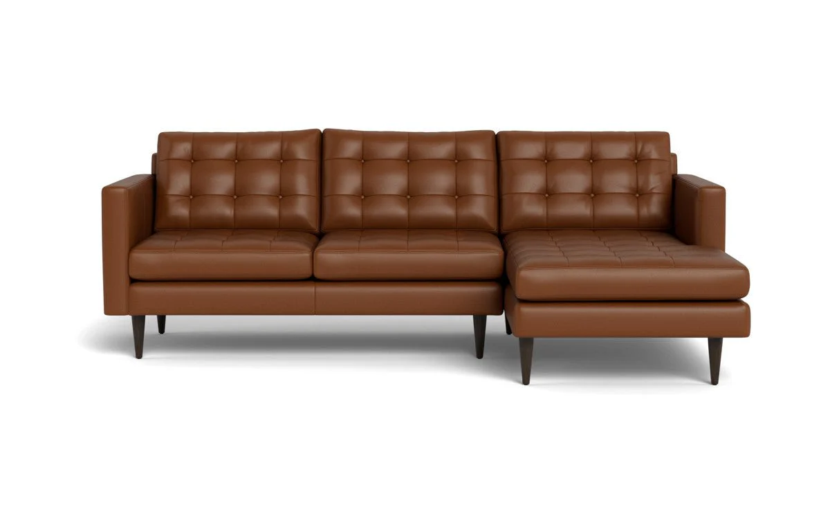 Wallace 98" Leather Right Chaise Sectional - Image 26