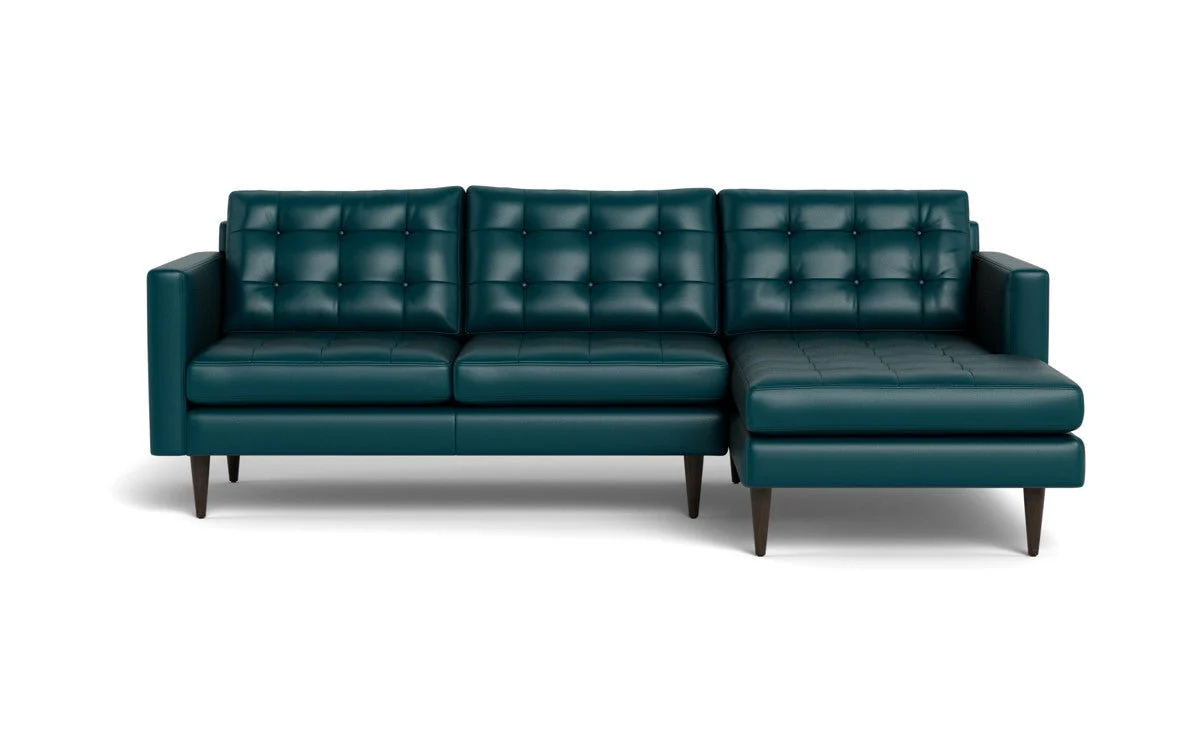 Wallace 98" Leather Right Chaise Sectional - Image 38
