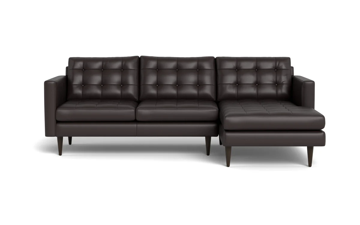 Wallace 98" Leather Right Chaise Sectional - Image 41