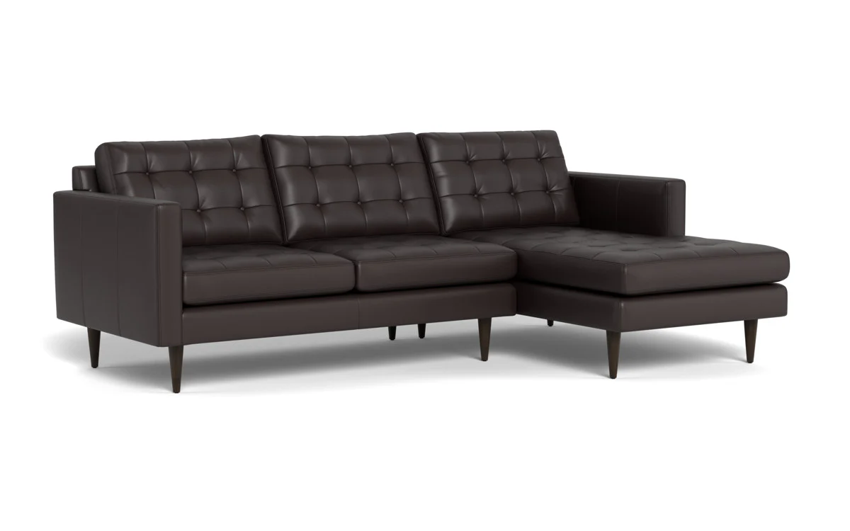 Wallace 98" Leather Right Chaise Sectional - Image 42