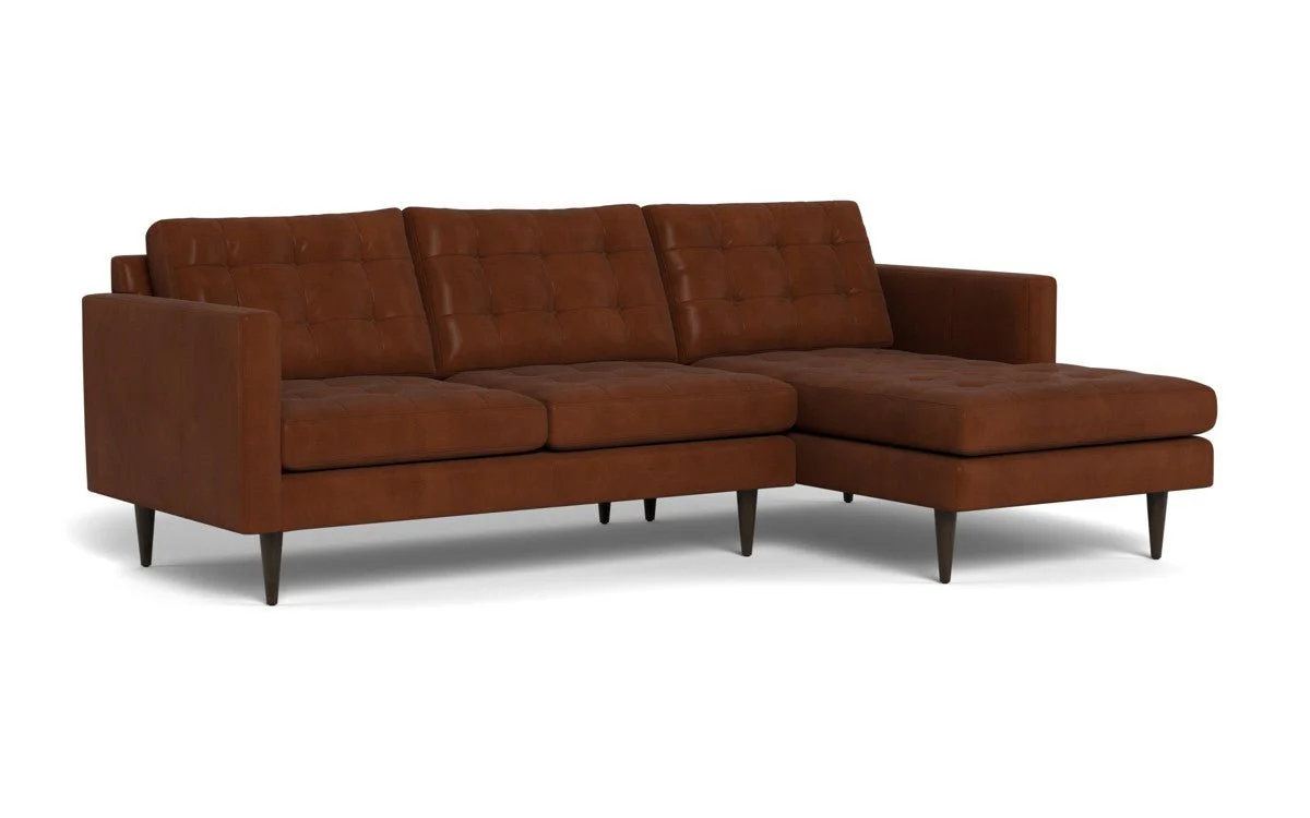 Wallace 98" Leather Right Chaise Sectional - Image 9