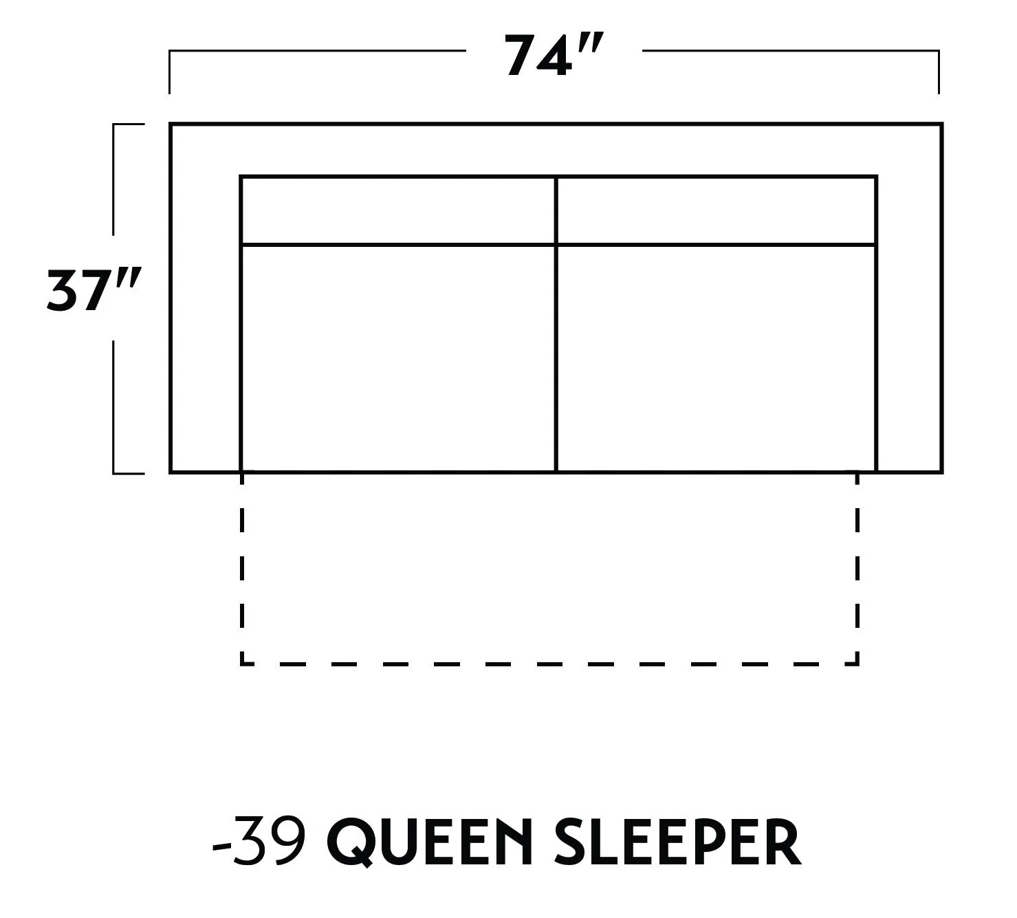 Wallace 74" Leather Queen Sleeper Sofa - Image 3