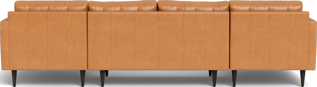 Wallace 126" Leather Double Chaise U Sectional - Image 19