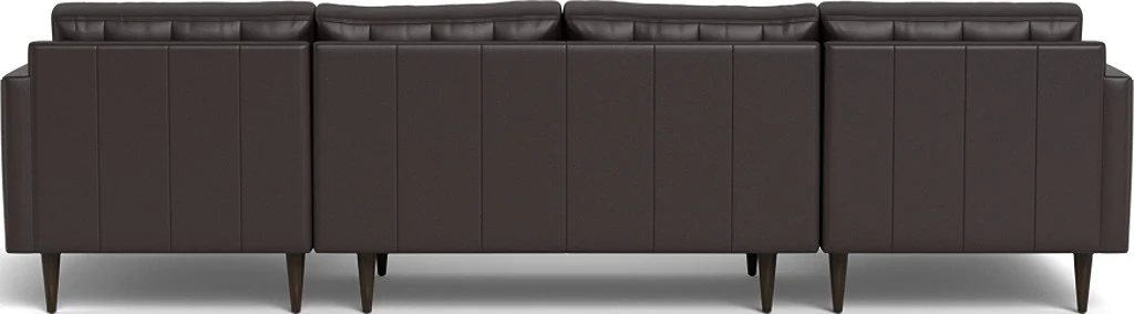 Wallace 126" Leather Double Chaise U Sectional - Image 43