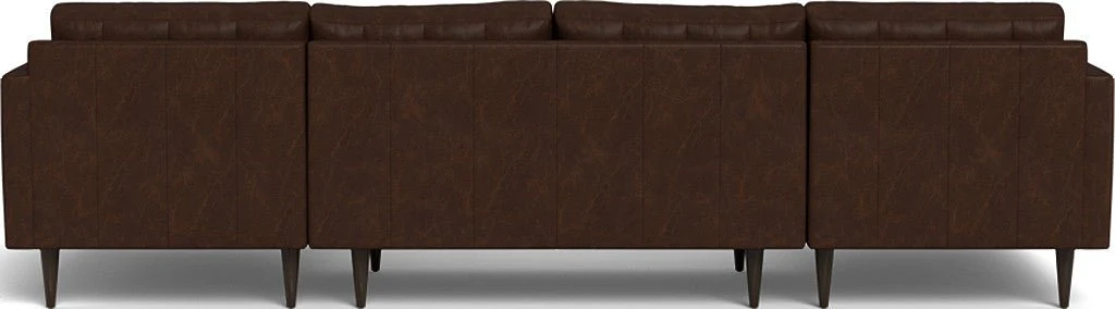 Wallace 126" Leather Double Chaise U Sectional - Image 5
