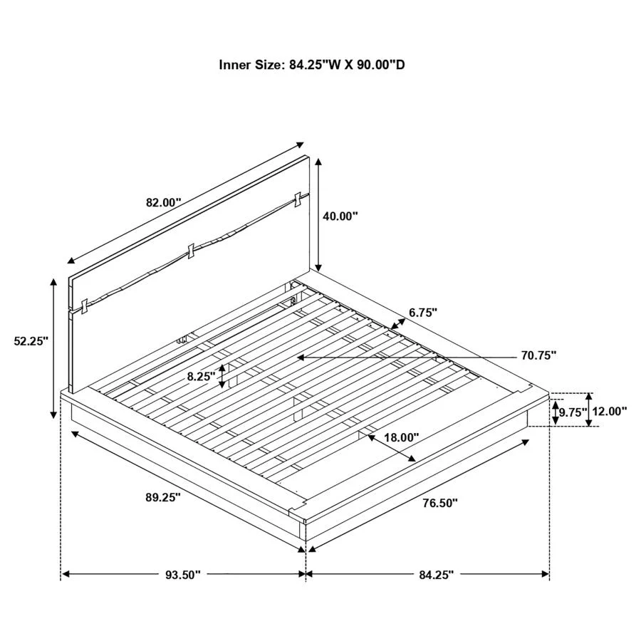 Willow Platform Panel King Bed - Image 4