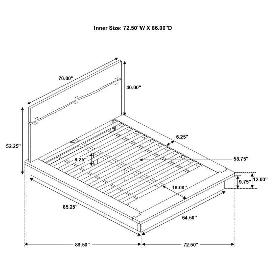 Willow Platform Panel Queen Bed - Image 4
